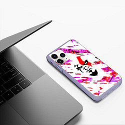 Чехол iPhone 11 Pro матовый God of War Cratos, цвет: 3D-светло-сиреневый — фото 2