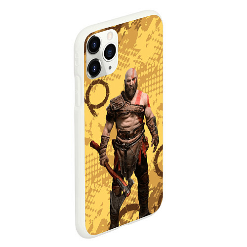 Чехол iPhone 11 Pro матовый God of War Kratos Год оф Вар Кратос / 3D-Белый – фото 2