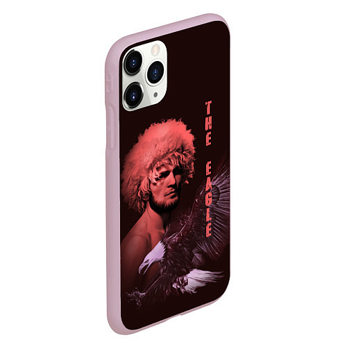 Чехол iPhone 11 Pro матовый The Eagle Хабиб / 3D-Розовый – фото 2