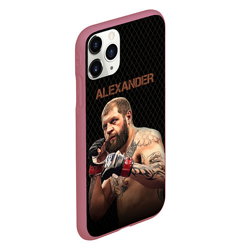 Чехол iPhone 11 Pro матовый Alexander The Grim Reape / 3D-Малиновый – фото 2
