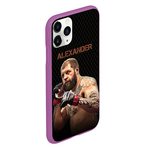 Чехол iPhone 11 Pro матовый Alexander The Grim Reape / 3D-Фиолетовый – фото 2