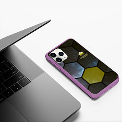 Чехол iPhone 11 Pro матовый JWST space cell theme, цвет: 3D-фиолетовый — фото 2