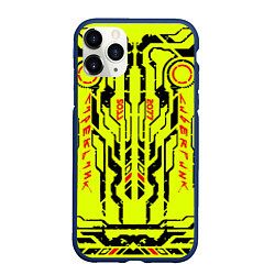 Чехол iPhone 11 Pro матовый Cyberpunk 2077 YELLOW, цвет: 3D-тёмно-синий