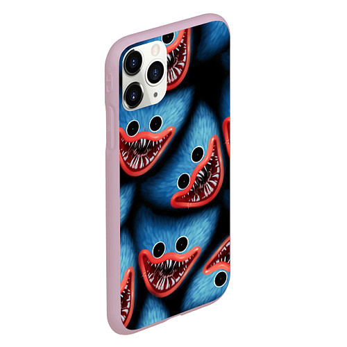 Чехол iPhone 11 Pro матовый POPPY PLAYTIME ХАГИ ВАГИ ЛИЦО МОНСТРА / 3D-Розовый – фото 2