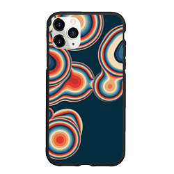 Чехол iPhone 11 Pro матовый Растекающиеся пятна, цвет: 3D-черный