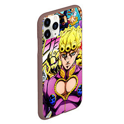 Чехол iPhone 11 Pro матовый JoJos Bizarre Adventure - Джорно Джованна, цвет: 3D-коричневый — фото 2