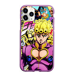 Чехол iPhone 11 Pro матовый JoJos Bizarre Adventure - Джорно Джованна, цвет: 3D-фиолетовый