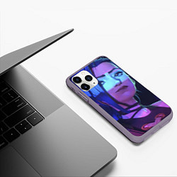 Чехол iPhone 11 Pro матовый Jinx в неоне, цвет: 3D-серый — фото 2