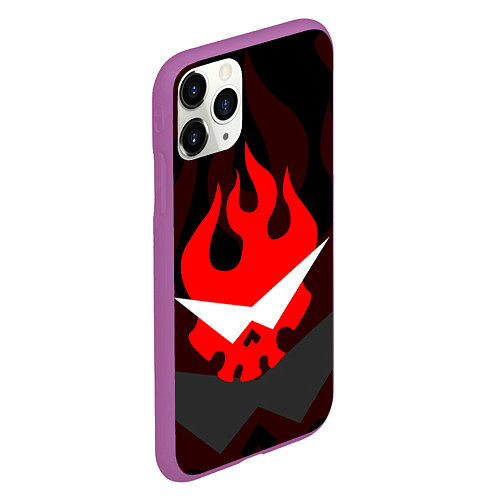 Чехол iPhone 11 Pro матовый GURREN LAGANN LOGO SYMBOL / 3D-Фиолетовый – фото 2