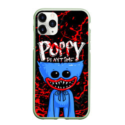 Чехол iPhone 11 Pro матовый POPPY PLAYTIME ПОППИ ПЛЕЙТАЙМ ХАГГИ ВАГГИ BLOOD, цвет: 3D-салатовый