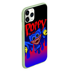 Чехол iPhone 11 Pro матовый POPPY PLAYTIME ПОППИ ПЛЕЙТАЙМ ХАГГИ ВАГГИ FIRE, цвет: 3D-салатовый — фото 2