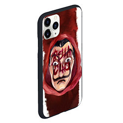 Чехол iPhone 11 Pro матовый BELLA CIAO БУМАЖНЫЙ ДОМ - LA CASA DE PAPEL, цвет: 3D-черный — фото 2