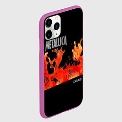 Чехол iPhone 11 Pro матовый Load - Metallica, цвет: 3D-фиолетовый — фото 2