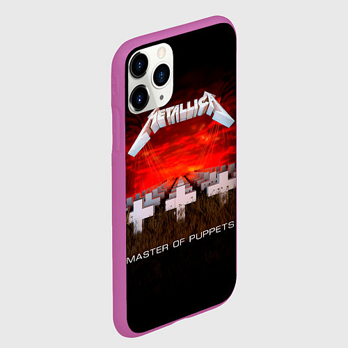 Чехол iPhone 11 Pro матовый Master of Puppets - Metallica / 3D-Фиолетовый – фото 2