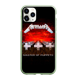 Чехол iPhone 11 Pro матовый Master of Puppets - Metallica, цвет: 3D-салатовый