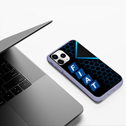 Чехол iPhone 11 Pro матовый FIAT BLUE SPORT ФИАТ СПОРТ, цвет: 3D-светло-сиреневый — фото 2