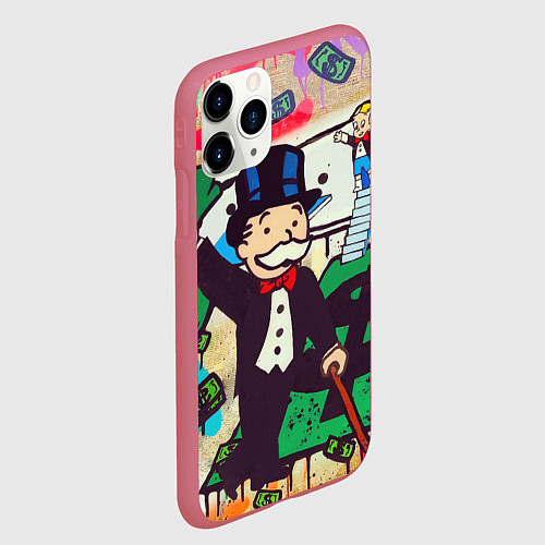 Чехол iPhone 11 Pro матовый Alec Monopoly ART / 3D-Малиновый – фото 2
