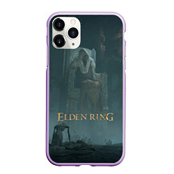 Чехол iPhone 11 Pro матовый Elden ring - Владыка на троне, цвет: 3D-сиреневый