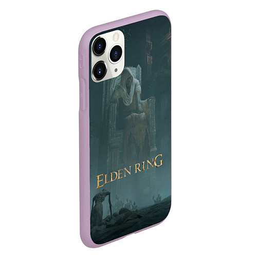 Чехол iPhone 11 Pro матовый Elden ring - Владыка на троне / 3D-Сиреневый – фото 2
