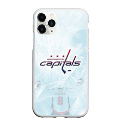 Чехол iPhone 11 Pro матовый Washington Capitals Ovi8 Ice theme, цвет: 3D-белый