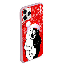 Чехол iPhone 11 Pro матовый НОВОГОДНИЙ MONOKUMA, цвет: 3D-розовый — фото 2