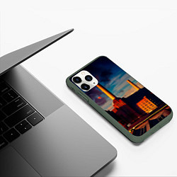 Чехол iPhone 11 Pro матовый Animals - Pink Floyd, цвет: 3D-темно-зеленый — фото 2