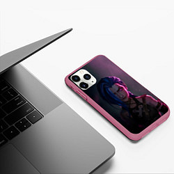 Чехол iPhone 11 Pro матовый Evil Jinx, цвет: 3D-малиновый — фото 2