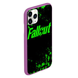 Чехол iPhone 11 Pro матовый FALLOUT ПУПСЫ ПАТТЕРН ЗЕЛЁНЫЙ ЯДЕРНАЯ ЗИМА, цвет: 3D-фиолетовый — фото 2