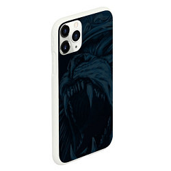 Чехол iPhone 11 Pro матовый Zenit lion dark theme, цвет: 3D-белый — фото 2