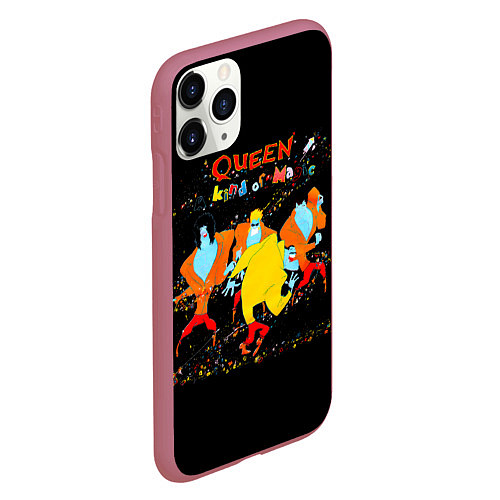 Чехол iPhone 11 Pro матовый A Kind of Magic - Queen / 3D-Малиновый – фото 2