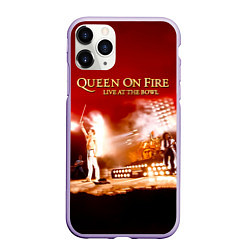 Чехол iPhone 11 Pro матовый Queen on Fire - Live at the Bowl, цвет: 3D-светло-сиреневый