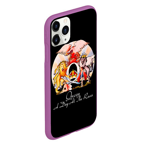 Чехол iPhone 11 Pro матовый A Day at the Races - Queen / 3D-Фиолетовый – фото 2