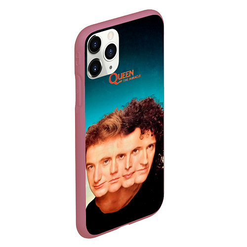 Чехол iPhone 11 Pro матовый Queen - The Miracle / 3D-Малиновый – фото 2