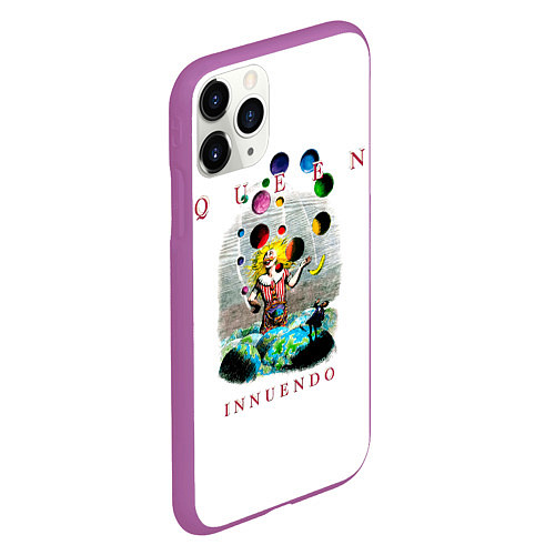 Чехол iPhone 11 Pro матовый Innuendo - Queen / 3D-Фиолетовый – фото 2