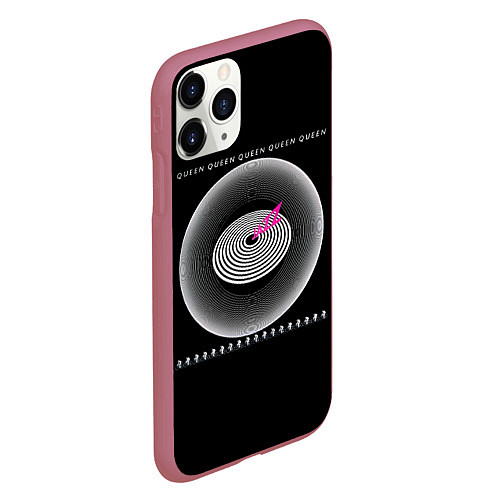 Чехол iPhone 11 Pro матовый Jazz - Queen / 3D-Малиновый – фото 2