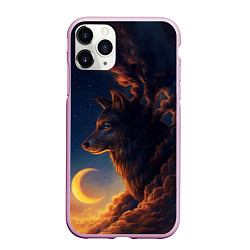 Чехол iPhone 11 Pro матовый Ночной Волк Night Wolf