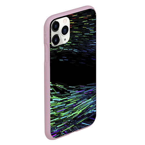 Чехол iPhone 11 Pro матовый Абстрактные Частицы / 3D-Розовый – фото 2