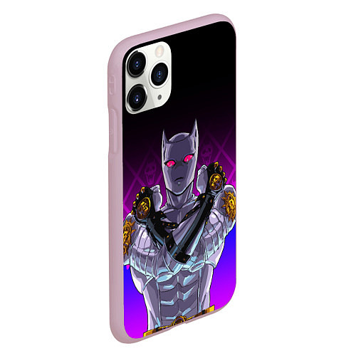 Чехол iPhone 11 Pro матовый JOJO KILLER QUEEN КОРОЛЕВА УБИЙЦА FIRE STYLE / 3D-Розовый – фото 2