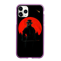 Чехол iPhone 11 Pro матовый Plague doctor ЧУМНОЙ ДОКТОР, цвет: 3D-фиолетовый
