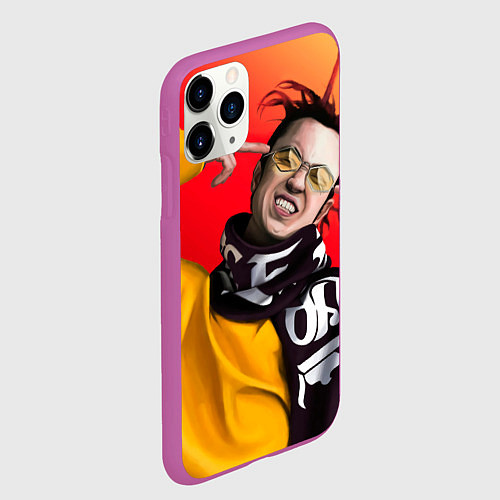 Чехол iPhone 11 Pro матовый Задорный Гонфлад / 3D-Фиолетовый – фото 2
