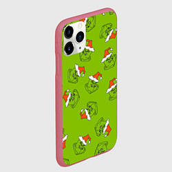 Чехол iPhone 11 Pro матовый Гринч Укротитель рождества, цвет: 3D-малиновый — фото 2