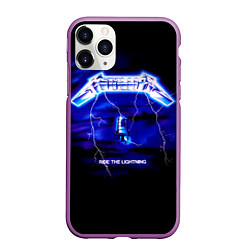 Чехол iPhone 11 Pro матовый Ride the Lightning - Metallica, цвет: 3D-фиолетовый