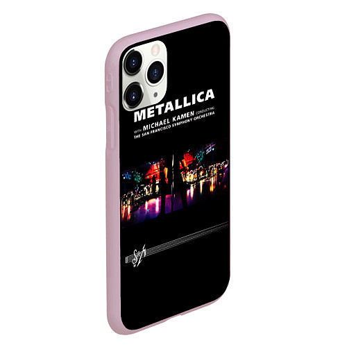 Чехол iPhone 11 Pro матовый Metallica S и M / 3D-Розовый – фото 2