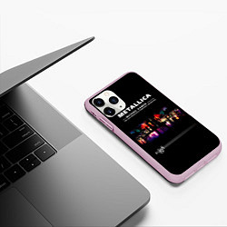 Чехол iPhone 11 Pro матовый Metallica S и M, цвет: 3D-розовый — фото 2