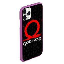 Чехол iPhone 11 Pro матовый GOD OF WAR КРАТОС ЛОГО, цвет: 3D-фиолетовый — фото 2
