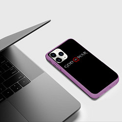 Чехол iPhone 11 Pro матовый GOD OF WAR LOGO, РУНЫ, цвет: 3D-фиолетовый — фото 2