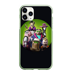 Чехол iPhone 11 Pro матовый Семейка Аддамс - Горящий Тур, цвет: 3D-салатовый