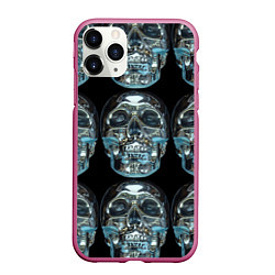 Чехол iPhone 11 Pro матовый Skulls pattern 2028