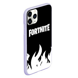 Чехол iPhone 11 Pro матовый Fortnite Огонь, цвет: 3D-светло-сиреневый — фото 2