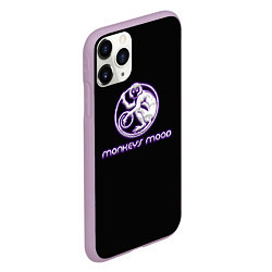 Чехол iPhone 11 Pro матовый Monkeys mood, цвет: 3D-сиреневый — фото 2